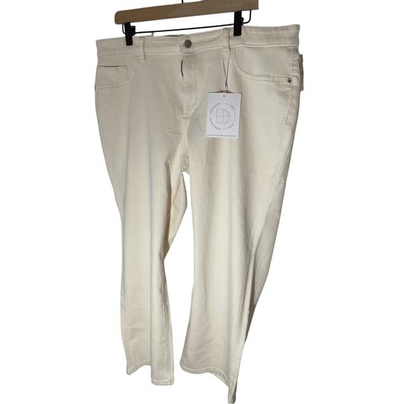 NWT DL1961 Mara Straight Mid Rise Instasculpt Ankle Vanilla 20 Western Ranch - Picture 5 of 9